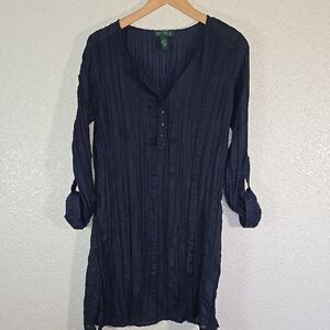 Ralph Lauren Navy Long Sleeve Tunic Top